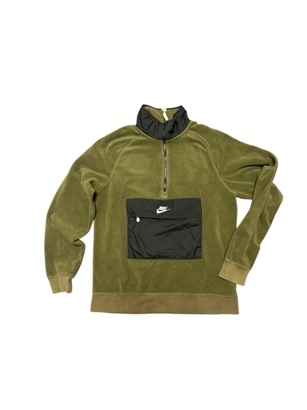 Nike Mens Sportswear 1/2 Zip Borg Green Sweater Pullover
Size M